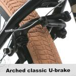 cubsala 24 Inch Beginner BMX Bike for Kids & Teens, High Tensile Steel Frame, 4 Pegs, Rear U-Brake, 85% Pre-Assembled, Unisex BMX Bicycle for Outdoor Riding, Black Frame with Brown Tires