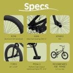 Retrospec Sesh BMX Bike for Kids - 20in Freestyle Bicycle with Pro-Level Features, Removable Axle Pegs & U-Brake - Durable Steel Frame Youth Bike with Shock-Absorbing Tires for Ages 6-11