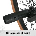 cubsala 24 Inch Beginner BMX Bike for Kids & Teens, High Tensile Steel Frame, 4 Pegs, Rear U-Brake, 85% Pre-Assembled, Unisex BMX Bicycle for Outdoor Riding, Black Frame with Brown Tires