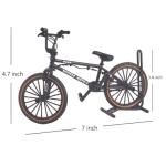 Ailejia Mini Metal Finger Bike Extreme Sports BMX Finger Bicycle Toys Game Set for Kids and Adults, Metal Bike Model Collections Decoration (BMX Black)