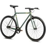 AVASTA Single-Speed Fixed Gear Urban Commuter Bike for Women and Men, Lightweight Unisex Fixie Bike, Flat Handlebar Flip Flop Hub City Road Bicycle, 58 Color Green