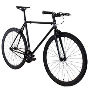 Golden Cycles Fixed Gear Single Speed Bike - Perfect Urban Commuter Bicycle with Front and Rear Brakes - Ideal for Teens and Adults - The Bike Comes in Different Sizes (55cm, Vader)