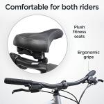 Schwinn Twinn Tandem Bike, 26 Inch Bike for Women and Men, 21-Speed Two Seater Bicycle, Fits Two Comfortably, Mechanical Disc Brakes, Plush Fitness Seat, Adult Tandem Bike