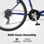 Pacific Dualie Adult Tandem Cruiser Bike, Two-Rider Bicycle for Men and Women, 26-Inch Wheels, 21-Speed, Linear Pull Brakes, Blue