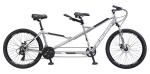Schwinn Twinn Tandem Bike, 26 Inch Bike for Women and Men, 21-Speed Two Seater Bicycle, Fits Two Comfortably, Mechanical Disc Brakes, Plush Fitness Seat, Adult Tandem Bike