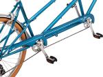 Schwinn Twinn Classic Tandem Adult Beach Cruiser Bike, Double Seater, Low Step Steel Frame, 7-Speed, 650c Urban Tires, Alloy Caliper Brakes, Medium Frame, Blue