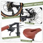 GRELiving Folding Tandem Bike for Adults,20" Folding Bike Dual Drive Tandem Bicycle,Foldable with Rolling Stand for Easy Transport (Green)