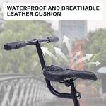 GOJLEX Foldable Tandem Bike, 20”City Tandem Folding Bicycle, 7-Speed Adjustable Cruiser Bike Folding Bike with 3 Seats& Disc Brake, CE FCC CCC