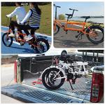 GOJLEX Foldable Tandem Bike, 20”City Tandem Folding Bicycle, 7-Speed Adjustable Cruiser Bike Folding Bike with 3 Seats& Disc Brake, CE FCC CCC