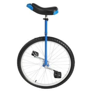 DYNAMI 24 Inch Unicycle with Manganese Steel Frame,Leakproof Tire,Adjustable Seat,Curved PU Seat,Mute Bearing,Exercise Bicycle for Adults Outdoor Sports Fitness Exercise (Blue)