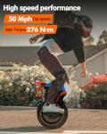 INMOTION V14Pro Electric Unicycle for Adults – 16" One Wheel EUC with Suspension, 50 MPH Fast Speed, 75-Mile Long Range, Powerful Self-Balancing Monowheel for Off-Road, City Commutes & Extreme Terrain