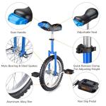 AW 16" Inch Wheel Unicycle Leakproof Butyl Tire Wheel Cycling Outdoor Sports Fitness Exercise Health Blue