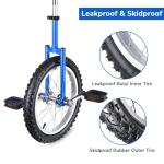 AW 16" Inch Wheel Unicycle Leakproof Butyl Tire Wheel Cycling Outdoor Sports Fitness Exercise Health Blue