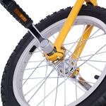 16/24 Inch Wheel Unicycle with Steel Rim, Unicycle Electric Wheel Skidproof Mountain Tire Cycling Sports Exercise with Adjustable Seat, Adults Kids Outdoor Sports Fitness Exercise Tool (16Inch Yellow)