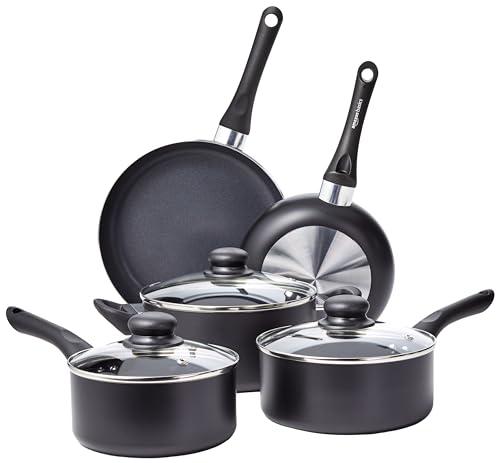 Amazon Basics 8-Piece Non-Stick Cookware Set