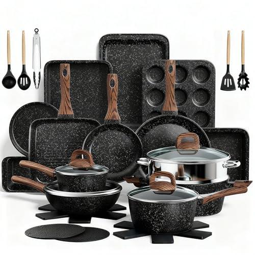 31-Piece Nonstick Pots and Pans Cookware Set