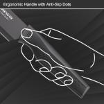 Knife Set, Brewin Kitchen Knife Set, Knives Set for Kitchen, Universal Knife Block, Utility Knife Block Set, New Home Essentials, Apartment Essentials, Dishwasher Safe