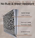 Knife Set, 15 Pieces Kitchen Knife Set with Built in Sharpener, High Carbon German Stainless Steel Knife Block Set, Dishwasher Safe