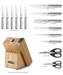 McCook® Knife Sets,German Stainless Steel Knife Block Sets with Built-in Sharpener