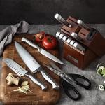 McCook® Knife Sets, German Stainless Steel Kitchen Knife Block Sets with Built-in Sharpener