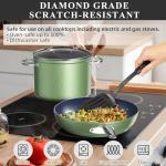 Nuwave Healthy Duralon Blue Ceramic Nonstick Cookware Set