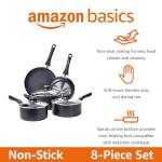 Amazon Basics 8-Piece Non-Stick Cookware Set