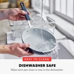 GreenPan x Bobby Flay 13 Piece Nonstick Cookware Pots and Pans Set, PFAS-Free Diamond Ceramic, Induction Suitable, Easy Clean Dishwasher & Oven Safe, Stay-Cool Silicone Handles, Glass Lids, Navy Blue