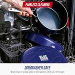 Blue Diamond 9 Piece Nonstick Cookware Set, Diamond Ceramic Pots & Pans, Dishwasher & Metal Utensil Safe, Non Toxic PFAS-Free, Kitchen Cooking Sauce & Saute Pans, Oven & Broiler to 600F, Blue