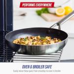 Blue Diamond 15 Piece Stainless Steel Tri-Ply Cookware Pots and Pans Set, Induction Compatible, Diamond Infused PFAS-Free Ceramic Nonstick, Dishwasher & Metal Utensil Safe, Scratch Resistant, Silver