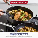 Blue Diamond 15 Piece Stainless Steel Tri-Ply Cookware Pots and Pans Set, Induction Compatible, Diamond Infused PFAS-Free Ceramic Nonstick, Dishwasher & Metal Utensil Safe, Scratch Resistant, Silver