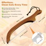 FTCIRA Bread Knife for Homemade Bread – 16" Walnut Bow Bread Cutter with Ultra-Sharp Serrated Stainless Steel Blade, Sourdough Bread Knife for Bagels, Baguettes, and Rustic Loaves - Walnut Color