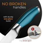 Orblue Serrated Bread Knife Ultra-Sharp Stainless Steel Professional Grade Bread Cutter - Cuts Thick Loaves Effortlessly - (8-Inch Blade with 5-Inch Handle), Blue