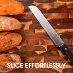 Omesata Bread Knife, Serrated 8 inch Bread Knifes for Homemade Bread Sourdough, Blade Razor Sharp and Wavy Edge from Professional Stainless Steel