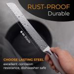 Orblue Serrated Bread Knife with Upgraded Stainless Steel Razor Sharp Wavy Edge Width - Bread Cutter Ideal for Slicing Homemade Bagels, Cake (8-Inch Blade with 5-Inch Handle)