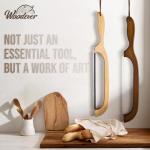 Woodever Bread Knife, 2 Pack Bread Slicer for Homemade Bread, 16'' Wooden Sourdough Bread Knife with Bow Design, Premium Stainless Steel Serrated Bread Cutter for Bagels and Baguettes (2 Pack)