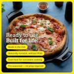 Lodge 15 Inch Cast Iron Pizza Pan - PFAS-Free Pre-Seasoned Baking Pan for Crispy Crusts, Roasted Vegetables, and Grilling - Dual Handle Design - Made in the USA