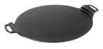 Lodge 15 Inch Cast Iron Pizza Pan - PFAS-Free Pre-Seasoned Baking Pan for Crispy Crusts, Roasted Vegetables, and Grilling - Dual Handle Design - Made in the USA