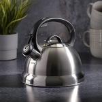 Mr. Coffee Flintshire 1.75-Quart Stainless Steel Whistling Tea Kettle – Brushed Satin Finish Stove-Top Kettle for Boiling Water