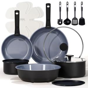 CAROTE 19PC Non-Stick Ceramic Cookware Set