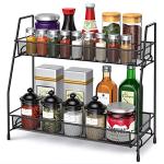SPISPI Spice Rack Organizer for Cabinet, Bathroom Organizer Countertop, Bathroom Counter Organizer, Kitchen Countertop Organizer, Bathroom Vanity Organizer