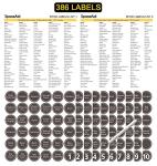 SpaceAid Spice Rack Organizer with 28 Spice Jars, 386 Spice Labels, Chalk Marker and Funnel Set for Cabinet, Countertop, Pantry, Cupboard or Door & Wall Mount - 28 Jars, 13.4" W × 10.8" H, Black