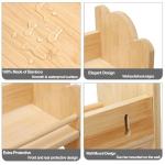 Thalomely 3 Tier Bamboo Spice Rack, Spice Rack Organizer, Seasoning Jars Rack Shelf Spice Organizer for Kitchen Counter or Wall Mounting, Spice Storage Holder with handles, Jars Not Included,Natural