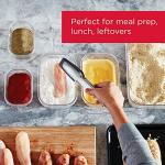 Rubbermaid Brilliance BPA-Free Food Storage Containers with Lids, Airtight Clear Set of 2 (9.6 Cup), Ideal for Lunch, Meal Prep, and Leftovers