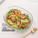 M MCIRCO 4-Piece Glass Casserole Baking Dish, Set of 2 Casseroles With Glass Lids, 1.9 Qt and 3 Qt