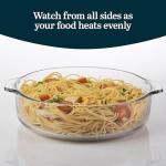 Libbey Round Casserole Dish with Lid, Elegant Glass Bakeware with Lids Stackable, Round Casserole Dishes for Oven, Refrigerator, Microwave, and More