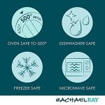 Rachael Ray Solid Glaze Ceramics Casserole Bakers/Baking Dish with Shared Lid Set, 3 Piece, Red