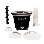 Nostalgia 3 Tier Electric Chocolate Fondue Fountain Machine for Parties - Melts Cheese, Queso, Candy, and Liqueur - Dip Strawberries, Apple Wedges, Vegetables, and More - 24-Ounce - Black, Small