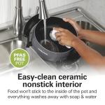 Hamilton Beach 12 Cup Electric Fondue Pot Set with Temperature Control, 6-Color Coded Forks, for Cheese, Chocolate, Hot Oil, Broth, 3 Quart PFAS-Free Nonstick Interior, Gray (86202)