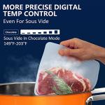 GREECHO Fondue Pot Electric Set, 2.6 Qt Stainless Steel Electric Fondue Pot with 3 Preset Mode (Cheese, Chocolate & Broth), 1200W Fondue Pot Set with Separated Fondue Pot & 6 Color-Coded Forks, Orange