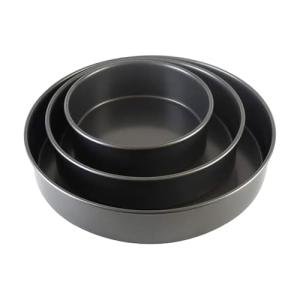 Chicago Metallic Professional 3-Piece Round Cake Pan Set of 6, 8, 10 inch Premium Nonstick Bakeware, Heavy-Weight Carbon Steel for Even Baking, Perfect for Layer Cakes